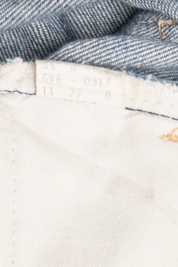 Vintage Levi's 1970's Orange Tab Distressed Denim Jeans