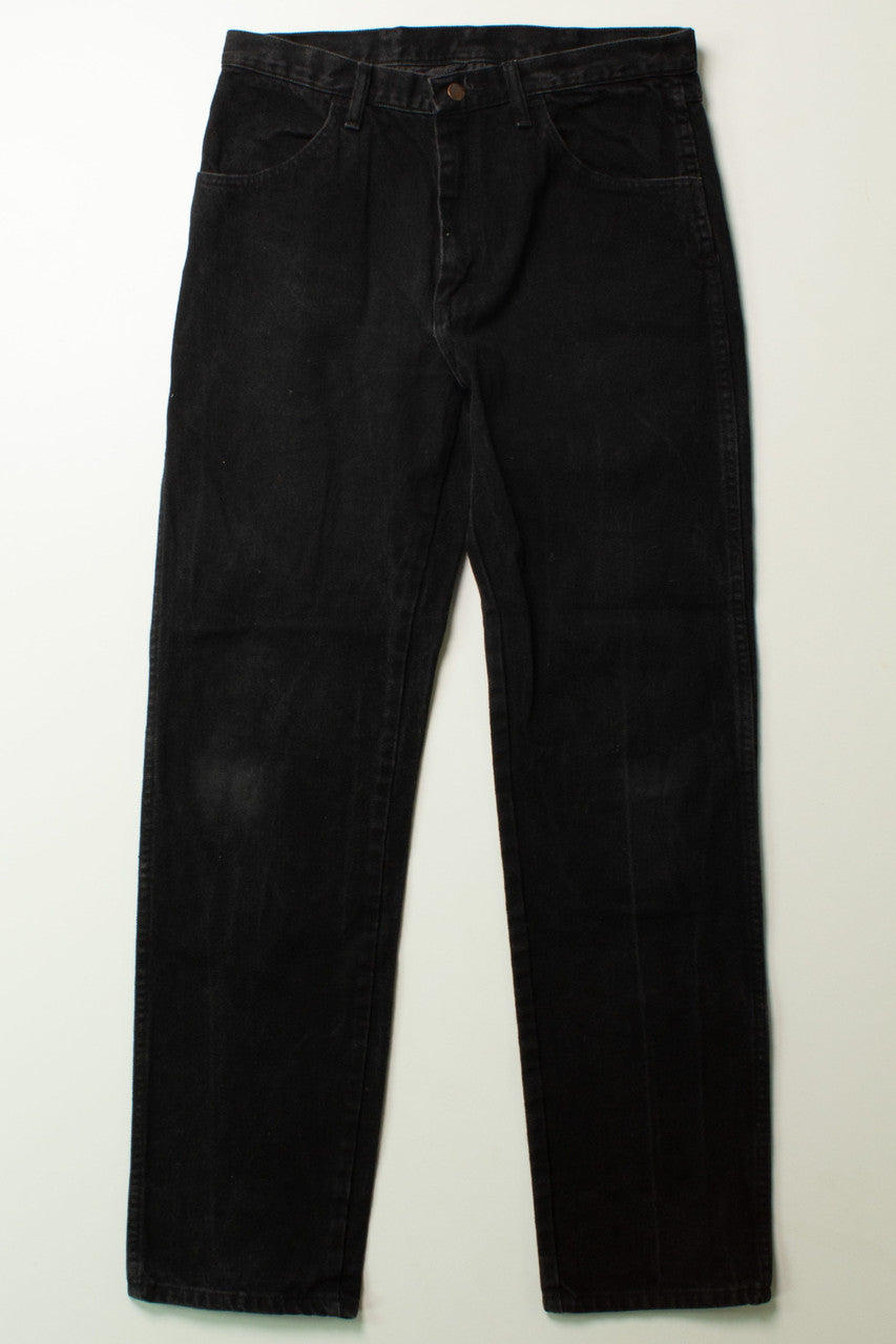 Vintage Black Rustler Denim Jeans (34x34)