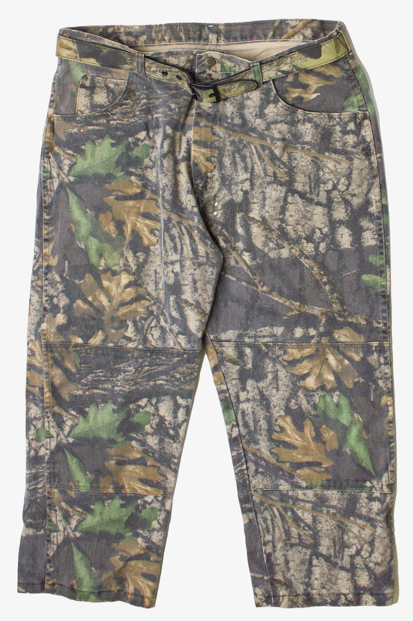 Belted Woodland Camouflage Wrangler Denim Jeans