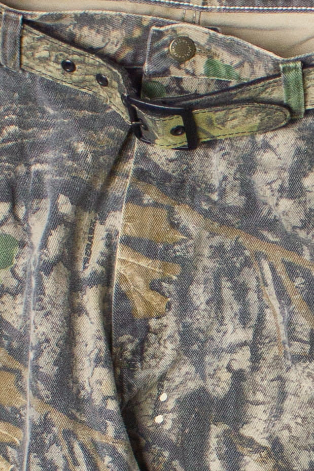 Belted Woodland Camouflage Wrangler Denim Jeans