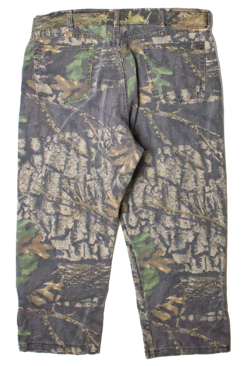 Belted Woodland Camouflage Wrangler Denim Jeans