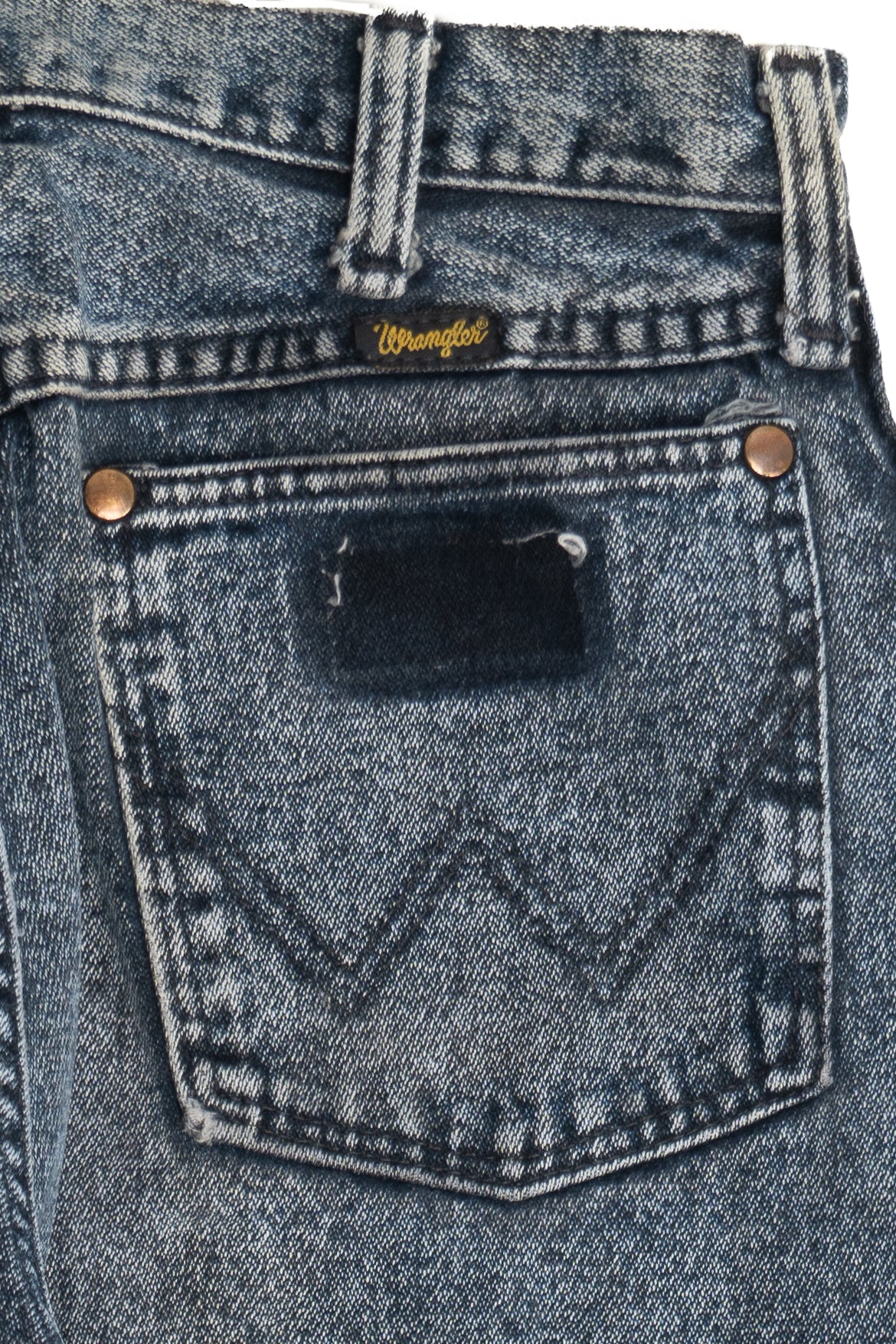 Vintage Wrangler Navy Acid Wash Denim Jeans (1980s)
