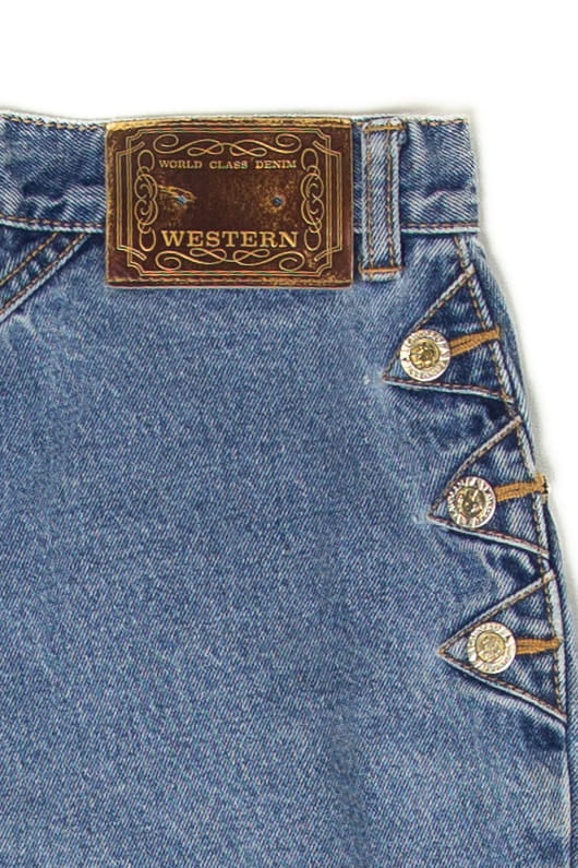Vintage Lawman Western High Waister Button Detail Denim Jeans (1990s)