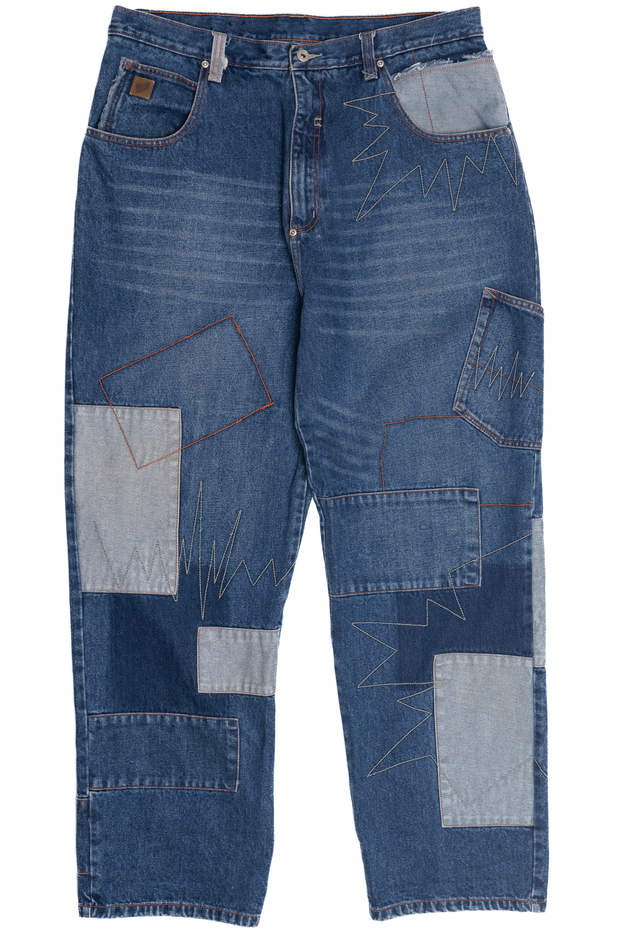International Tuff Standard Patchwork Denim Baggy Jeans