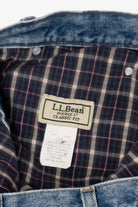 Vintage L.L. Bean Plaid Cuffed Denim Jeans (1990s)