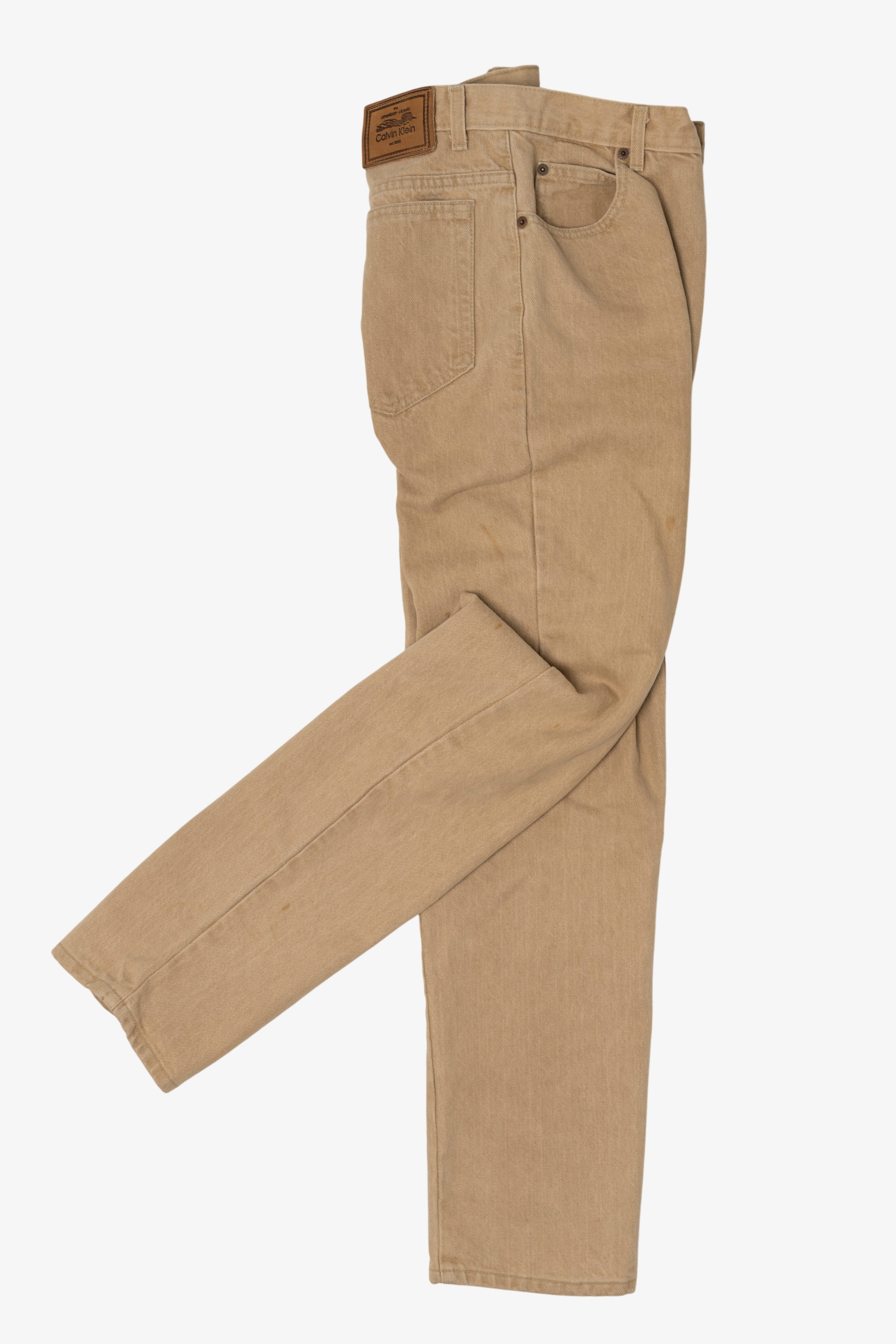 Vintage Union Made Khaki Calvin Klein Denim Pants (1990s)