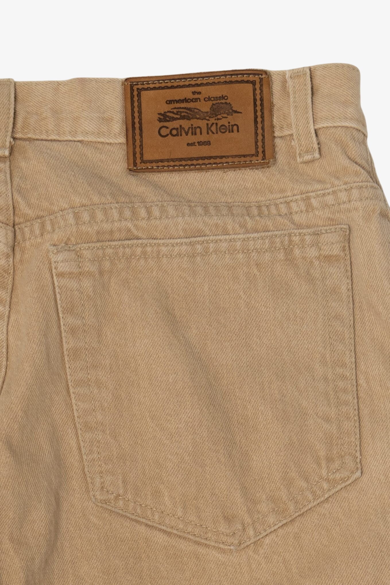 Vintage Union Made Khaki Calvin Klein Denim Pants (1990s)