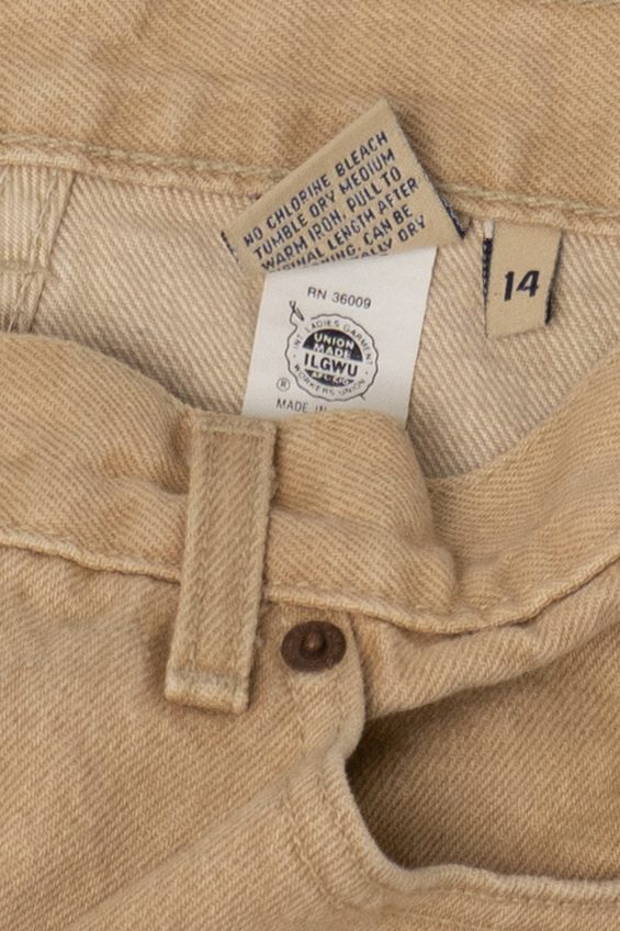 Vintage Union Made Khaki Calvin Klein Denim Pants (1990s)