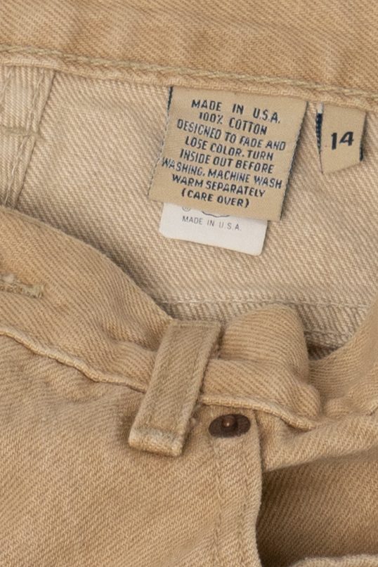 Vintage Union Made Khaki Calvin Klein Denim Pants (1990s)