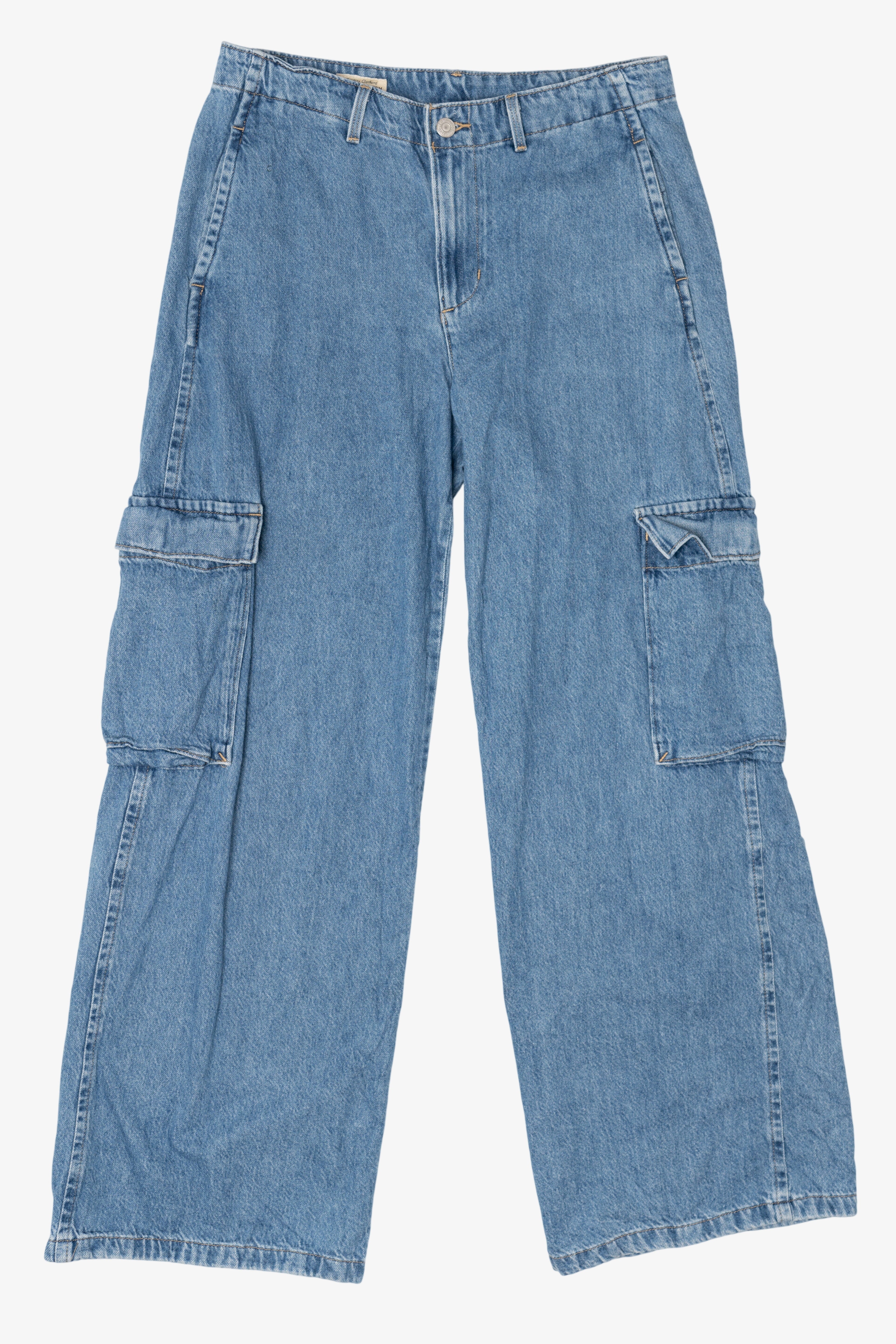 Blue Levi's Baggy Cargo Denim Jeans (2010s)