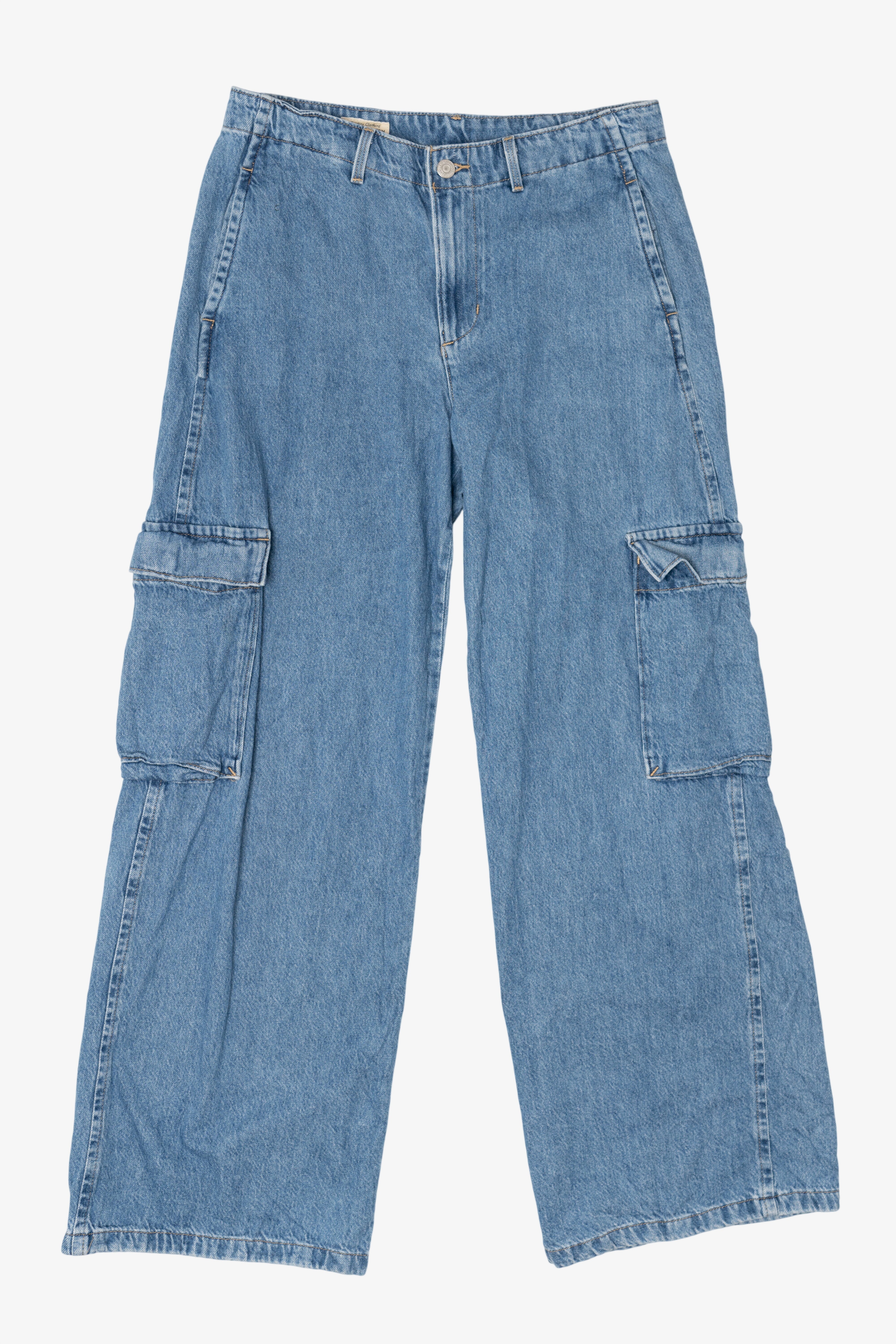 Blue Levi's Baggy Cargo Denim Jeans (2010s)