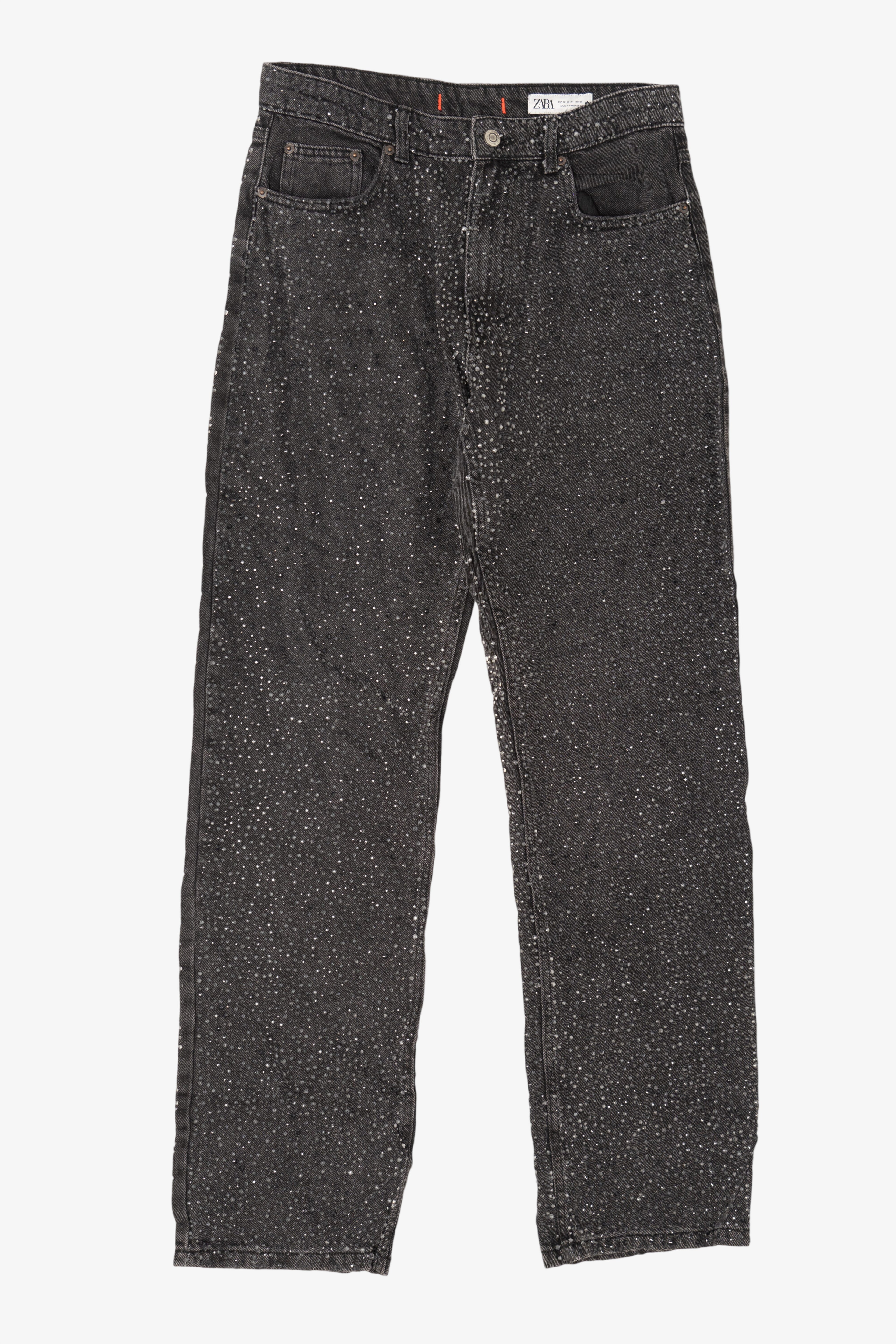 Zara Rhinestone Denim Jeans (2020s)