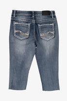 Vintage Kids True Luck Denim Cutoff Capri Jeans (2000s)