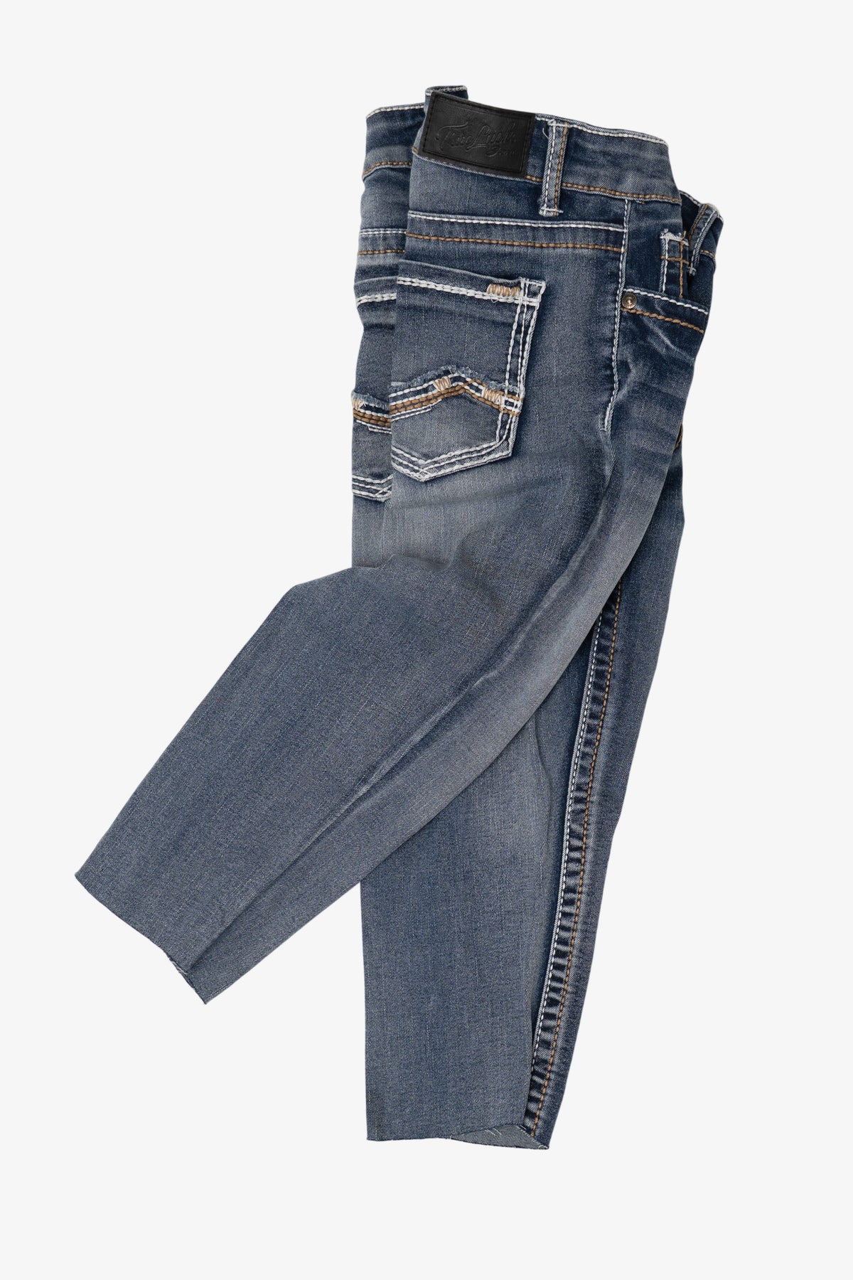 Vintage Kids True Luck Denim Cutoff Capri Jeans (2000s)