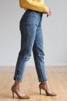 80s High Waist Zip Ankle Jeans