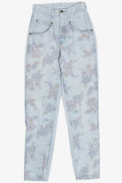 Vintage Zena Jeans Floral Panel Western Yoke Denim Jeans (1980s)