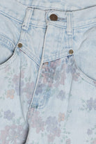 Vintage Zena Jeans Floral Panel Western Yoke Denim Jeans (1980s)