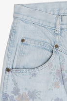 Vintage Zena Jeans Floral Panel Western Yoke Denim Jeans (1980s)
