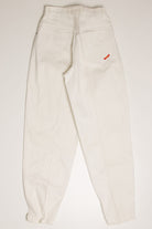 Vintage Pleated Bonjour White Denim Jeans (sz. 7/8)