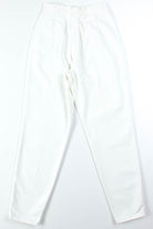 White Pleated Chic Jeans (sz. 12 Tall)