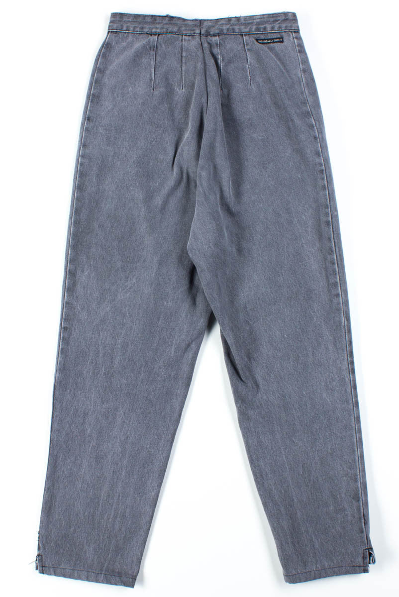 Grey Pleated Contempo Jeans (sz. 11)
