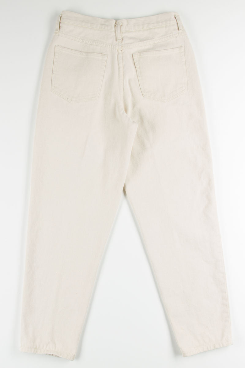 Cream High Rise Mom Jeans (sz. 10)