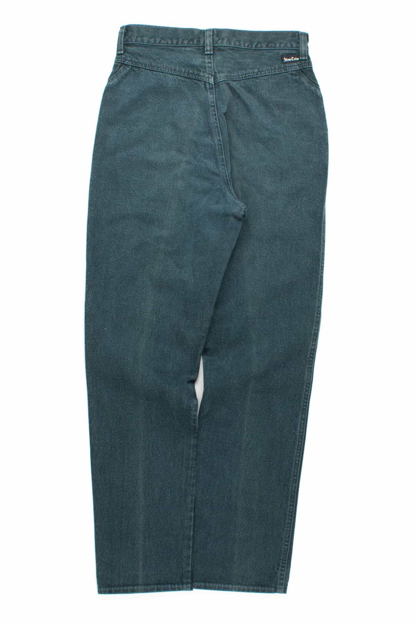 Vintage Forest Green Silver Lake Button Fly Jeans (sz. 28W 30L)