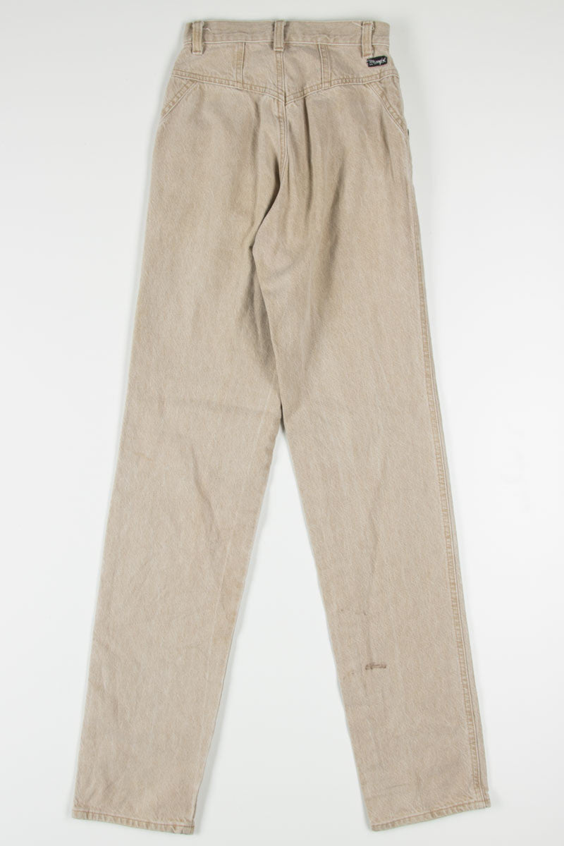 Tan High Waisted Wrangler Denim Jeans 549 (sz. 1/2 x 36L)