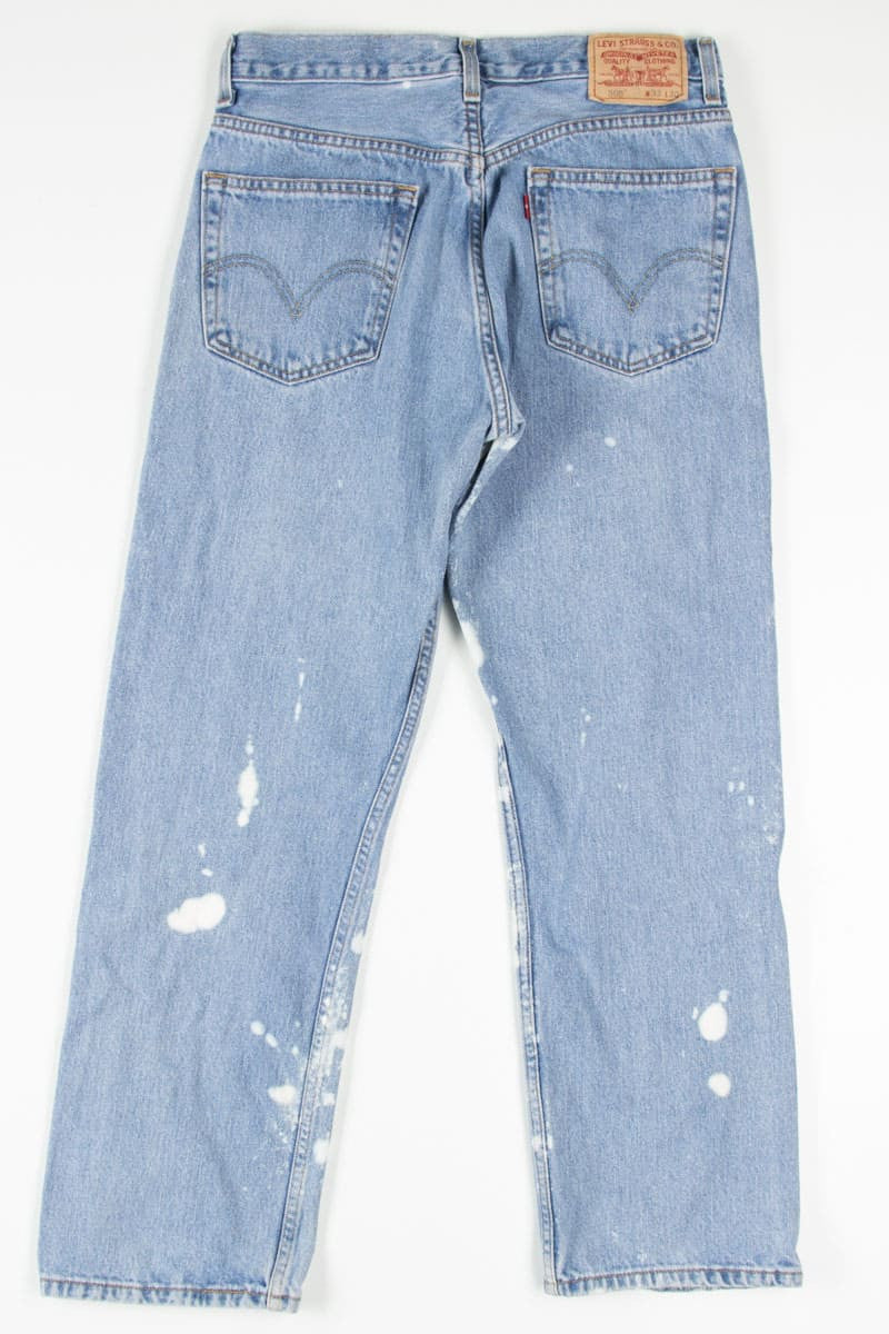 Bleached Levi's 505 Denim Jeans 566 (sz. 33W 30L)