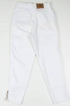 White Zip Ankle High Waisted Denim Jeans 664 (sz. 6)