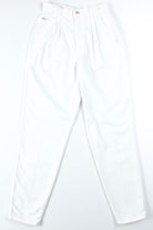 White Pleated Chic Jeans (sz. 12 Tall)