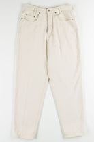 Cream High Rise Mom Jeans (sz. 10)