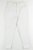 Cream High Rise Mom Jeans (sz. 14)