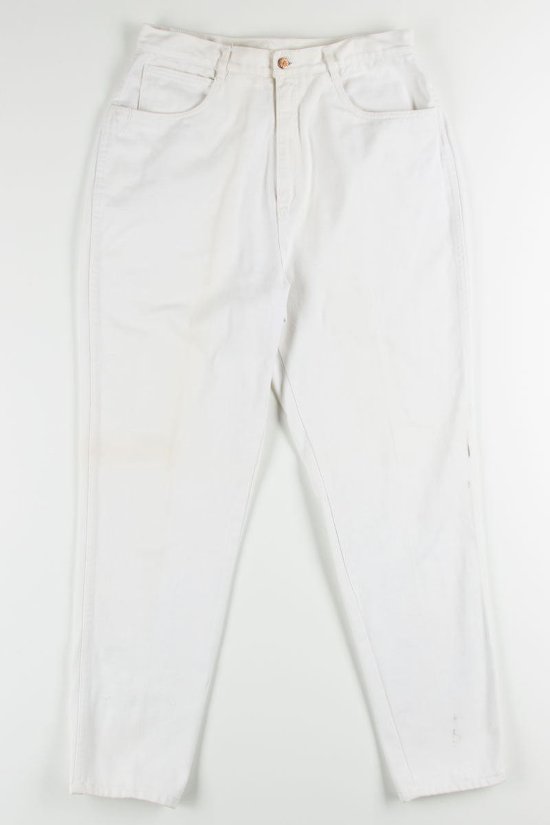 Cream High Rise Mom Jeans (sz. 14)