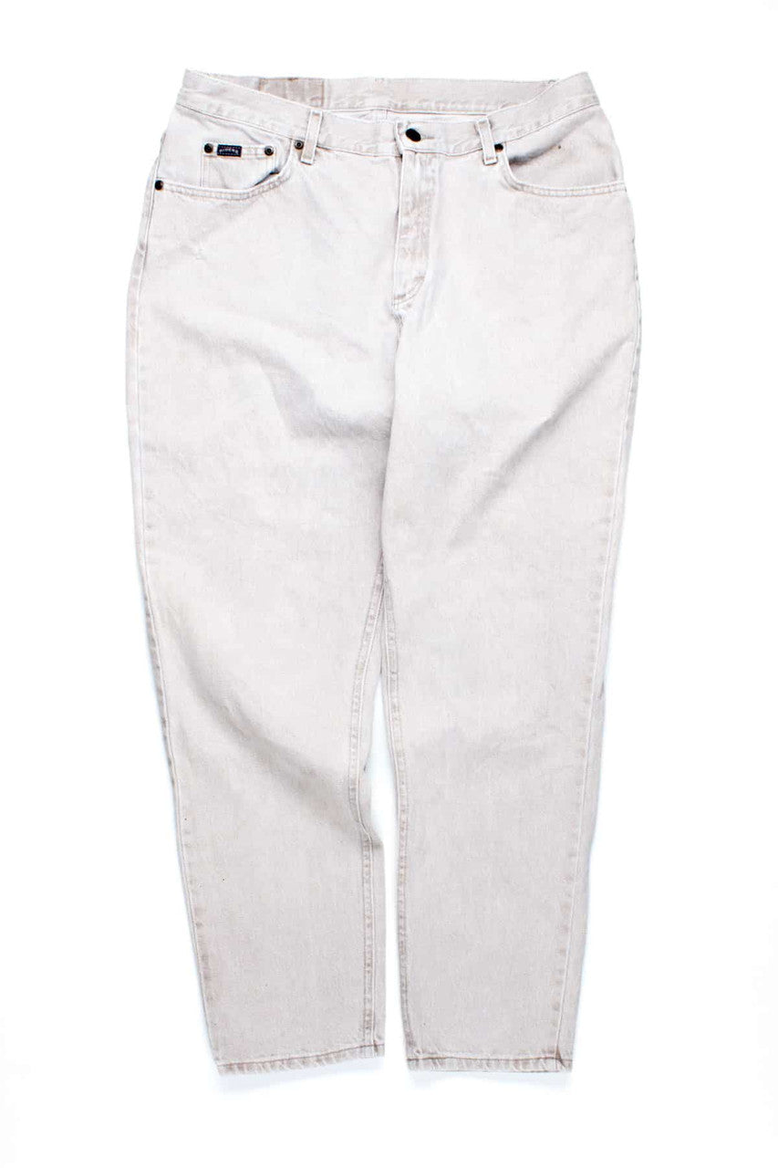Mildly Distressed Tan High Waisted Jeans (sz. W36 L30)