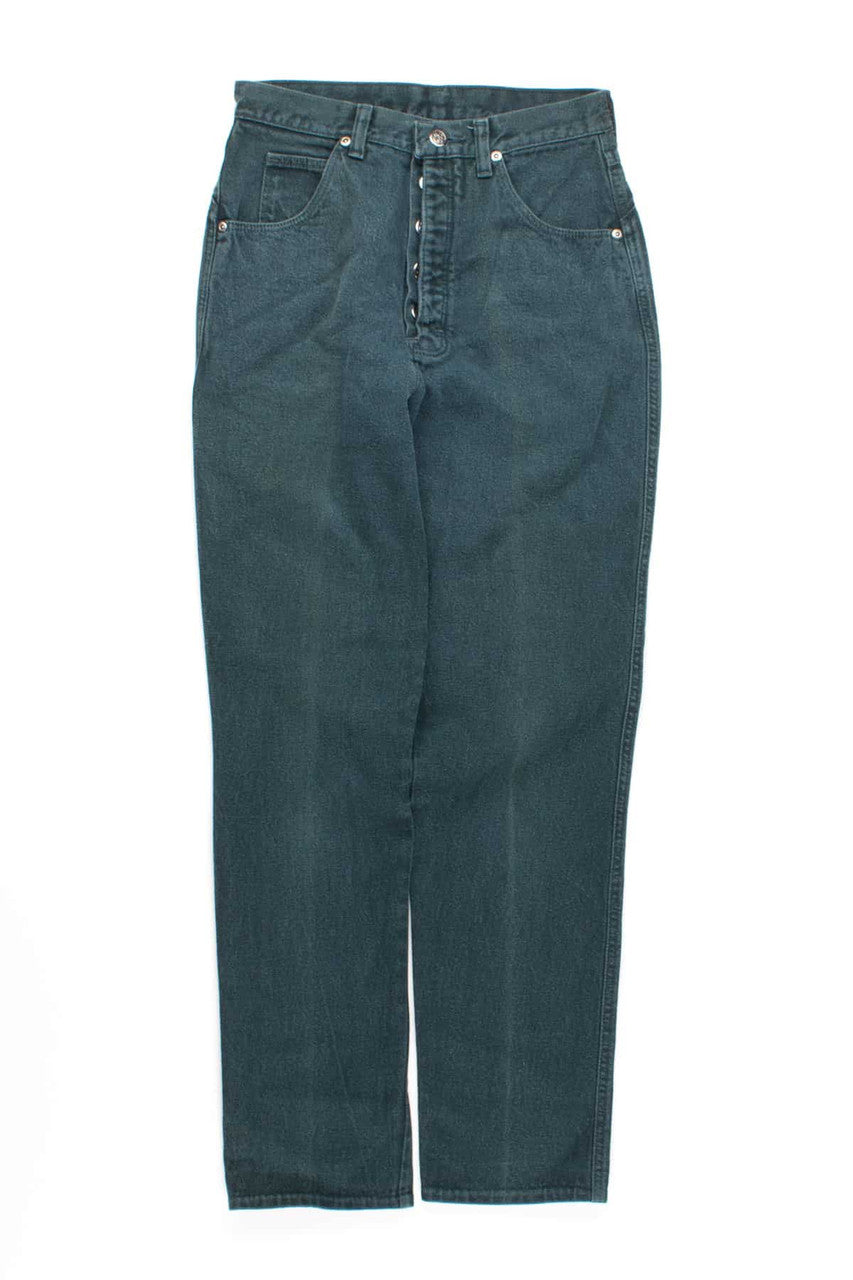 Vintage Forest Green Silver Lake Button Fly Jeans (sz. 28W 30L)