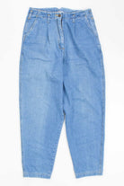 Extra Soft Pleated White Stag Vintage Jeans (sz. 8)