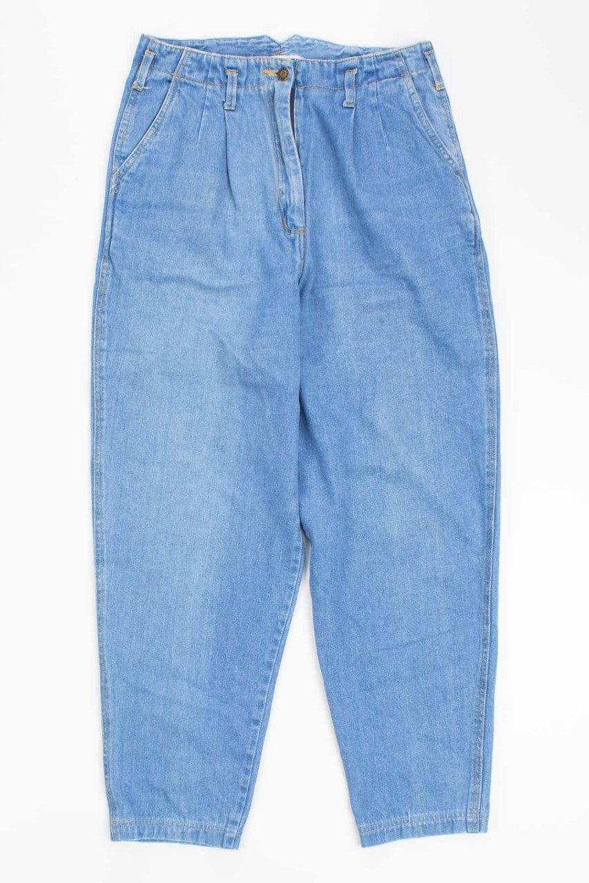 Extra Soft Pleated White Stag Vintage Jeans (sz. 8)