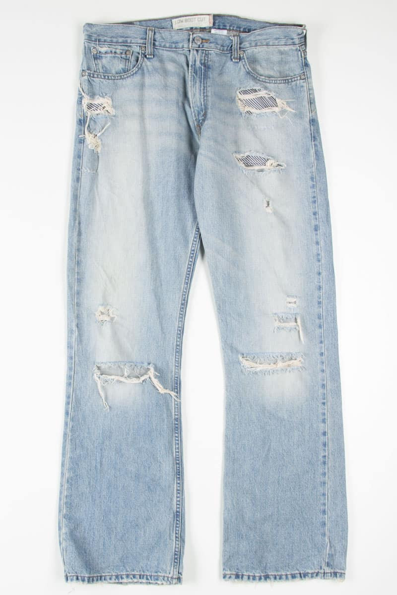 Heavy Distress Levi's 527 Denim Jeans 465 (sz. 36W 34L)