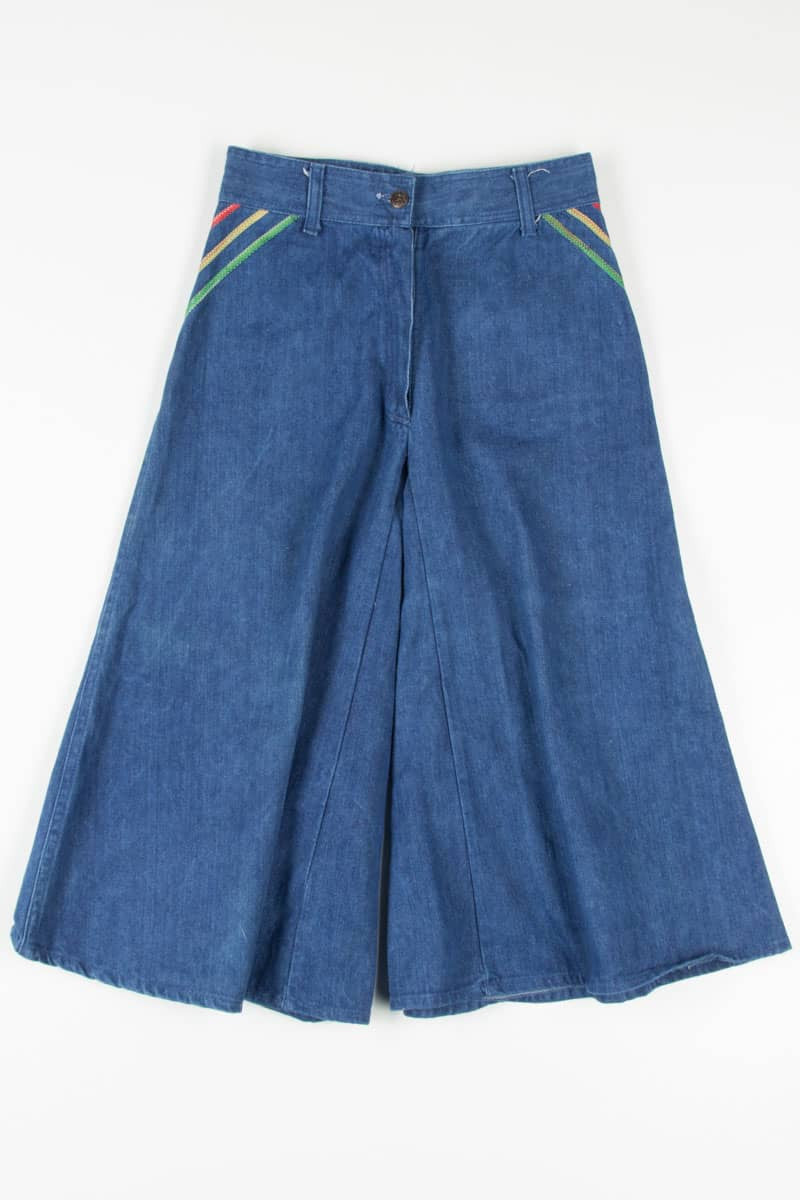 1970s Rainbow Stripe Wide Leg Denim Jeans 705 (sz. Kid's 11)
