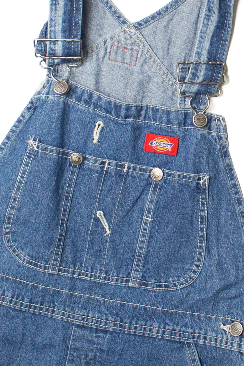 Vintage Medium Wash Dickies Carpenter Overall Shorts