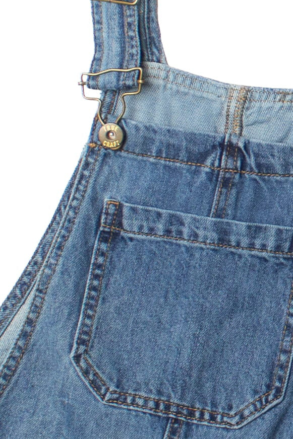 True Craft Denim Overall Shorts