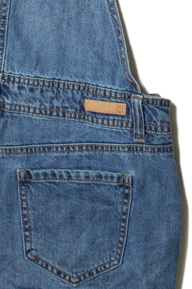 True Craft Denim Overall Shorts