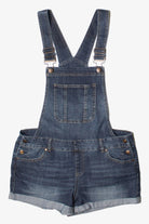 Dark Wash Blue Spice Denim Overall Shorts