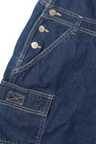 Dark Wash Cargo Denim Overall Shorts