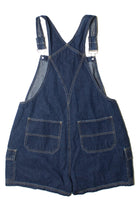 Dark Wash Cargo Denim Overall Shorts