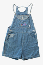Vintage Pooh Garden Denim Overall Shorts (1990s)