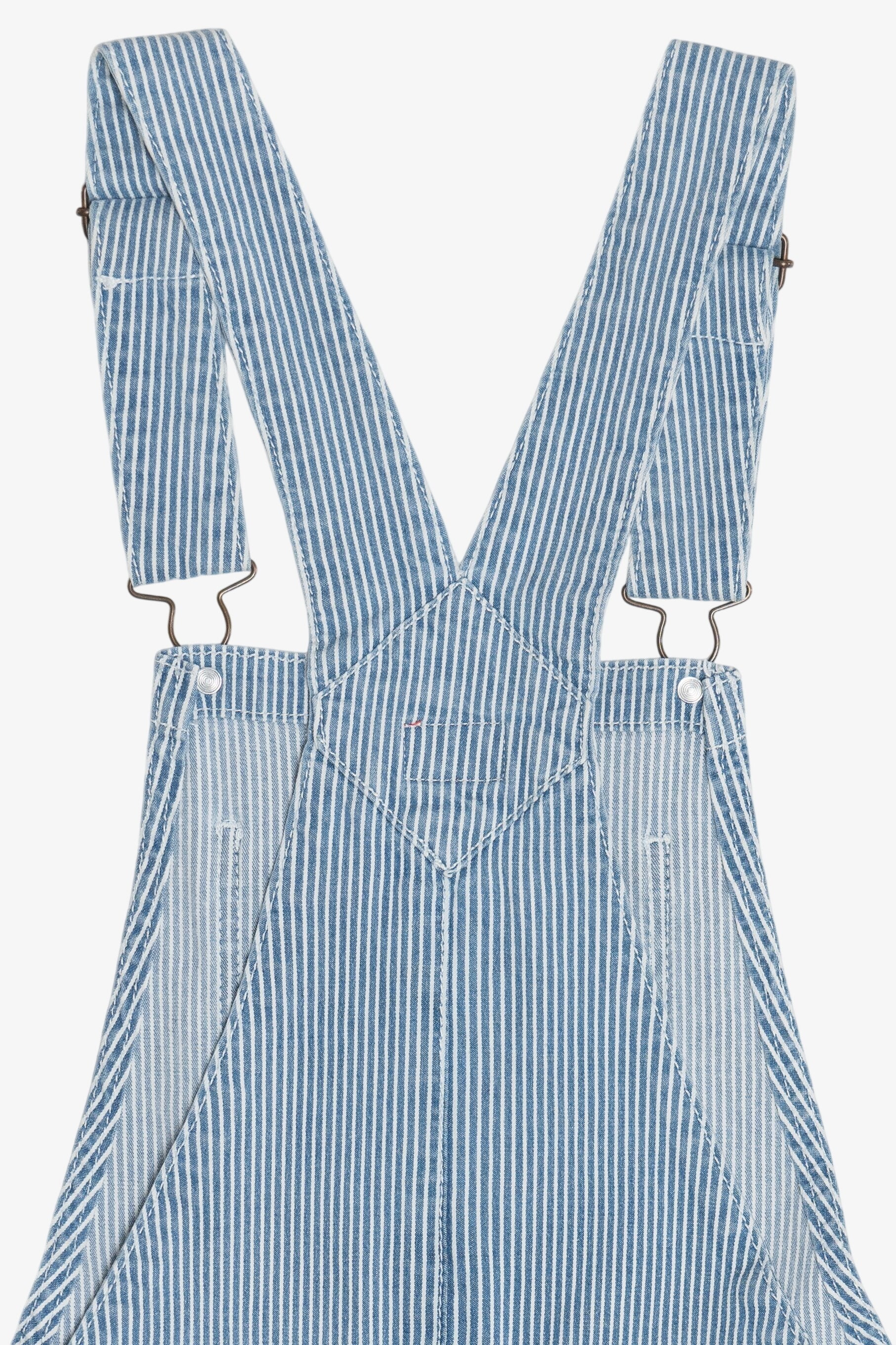 Vintage Dickies Hickory Stripe Denim Overall Shorts (2010s)