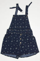 Mickey Mouse Stretch Denim Overall Shorts