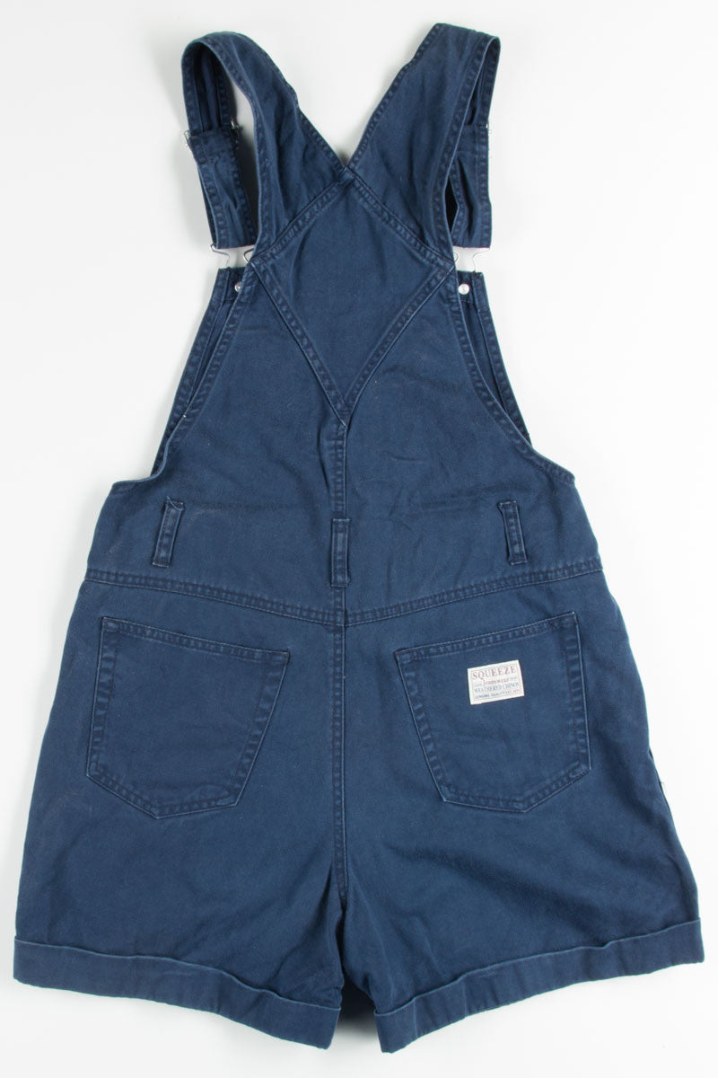 Navy Denim Overall Shorts (sz. M)